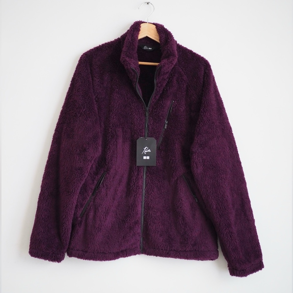 Needles fleece full zip uniqlo Uniqlo jacket purple